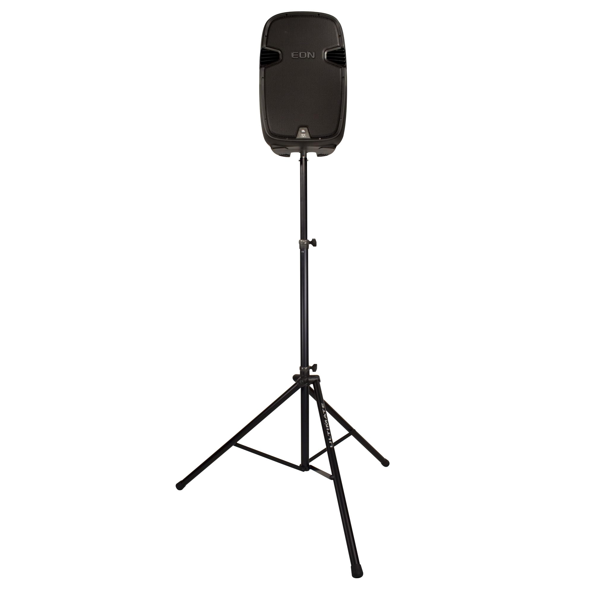 Ultimate Support TS-88B Original Series Aluminum Tripod Extra Tall Speaker Stand w/Integrated Speaker Adapter – Black