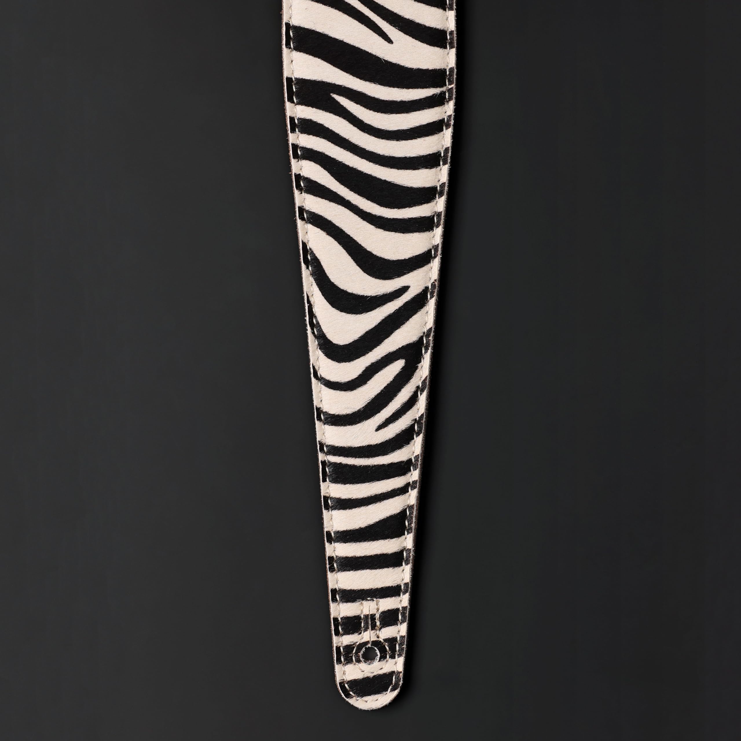 Nefelibata Guitar Strap 2.5″ Zebra print Horsehair Leather Guitar Straps with Foam Padding for Bass, Electric, and Acoustic Guitars