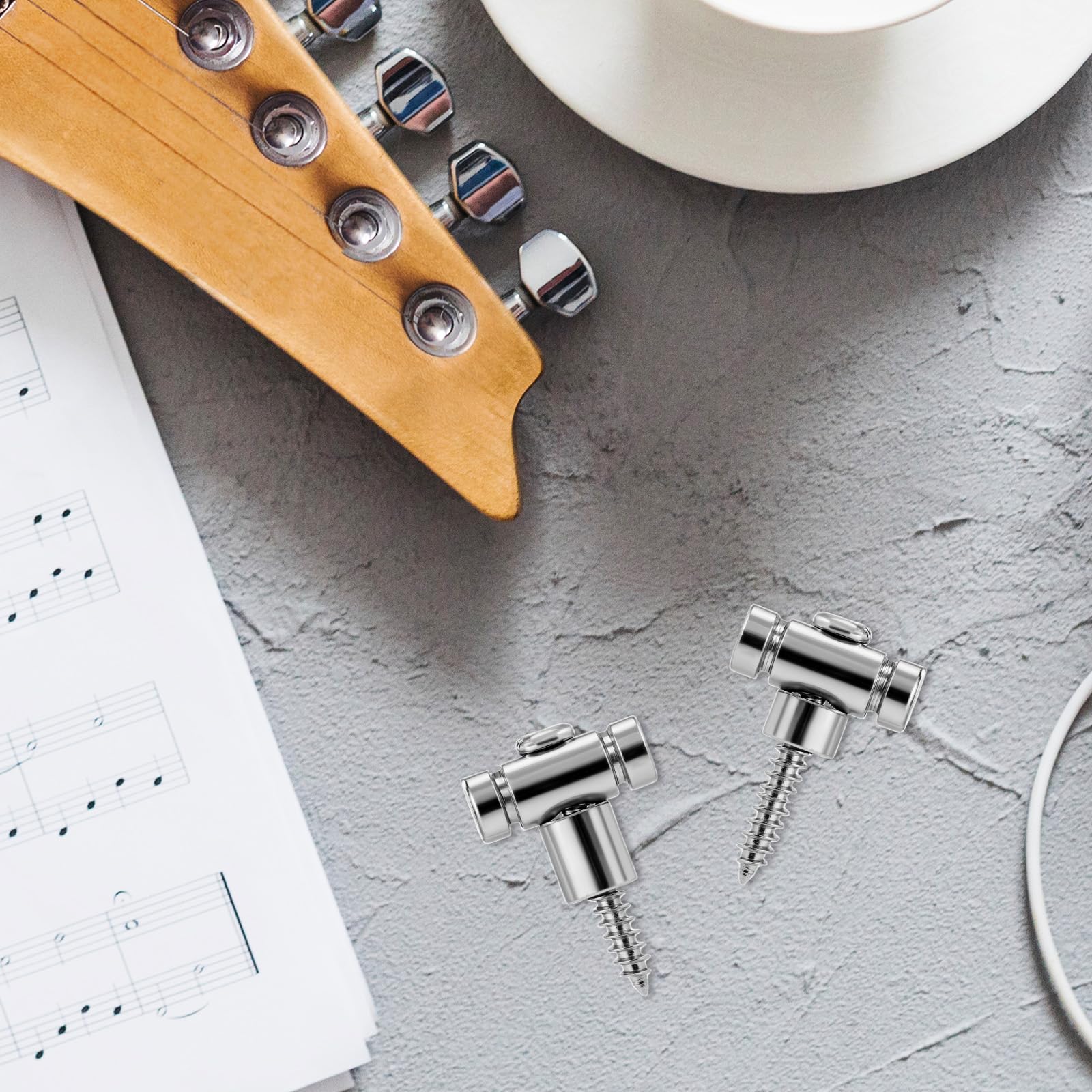 2 Pack Guitar Strings Tree Guitar Roller String Retainers String Trees for Electric Guitars Roller Electric Guitars Parts