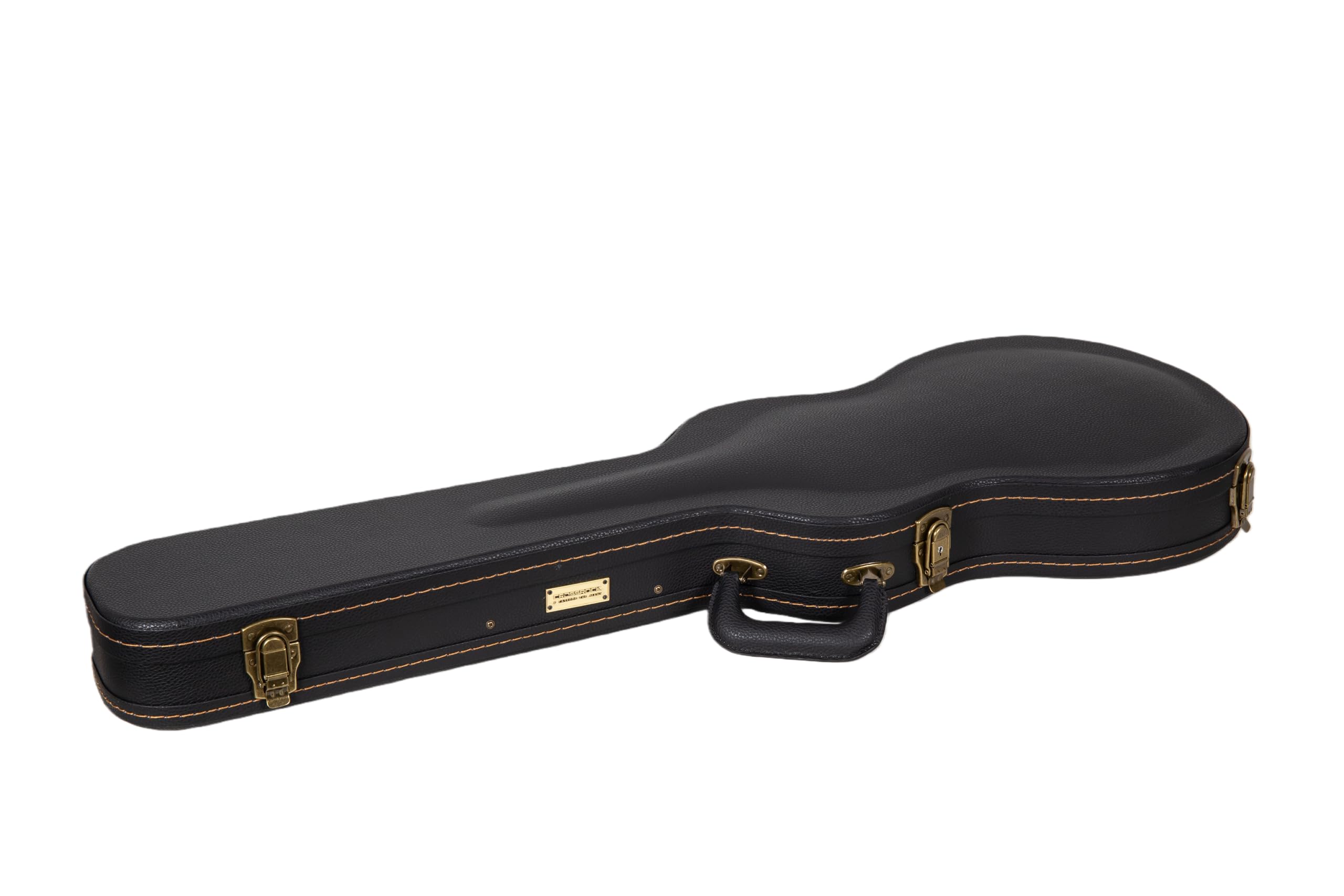 Crossrock PRS SE Standard solid body Guitar Case -Vintage Hardware, Sponge Lining, Metal Feet, Storage Space-Black (CRW520PRSEBK)