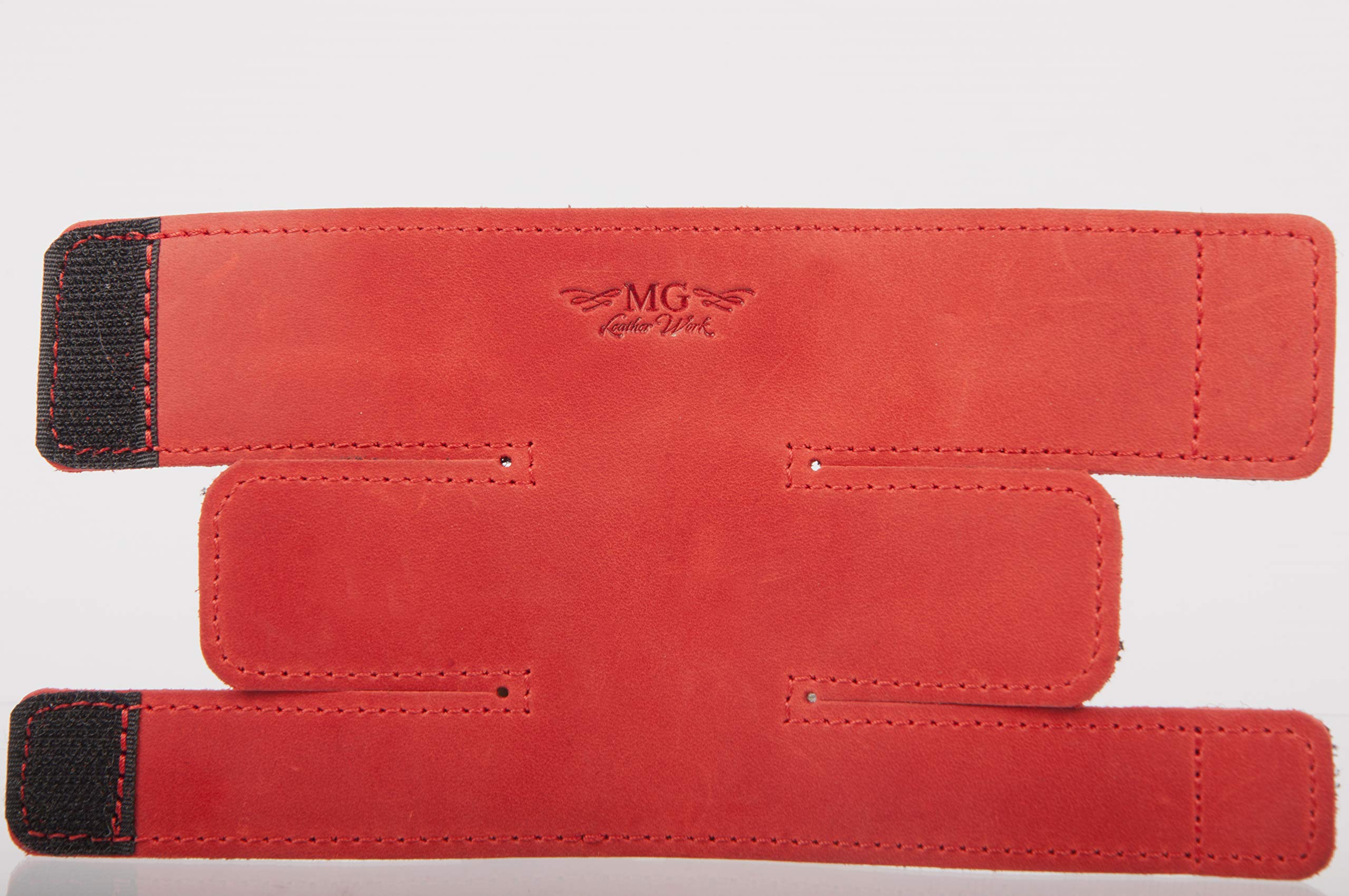 Trumpet Valve Guard Genuine Leather of protection and comfort (Guard, Red)