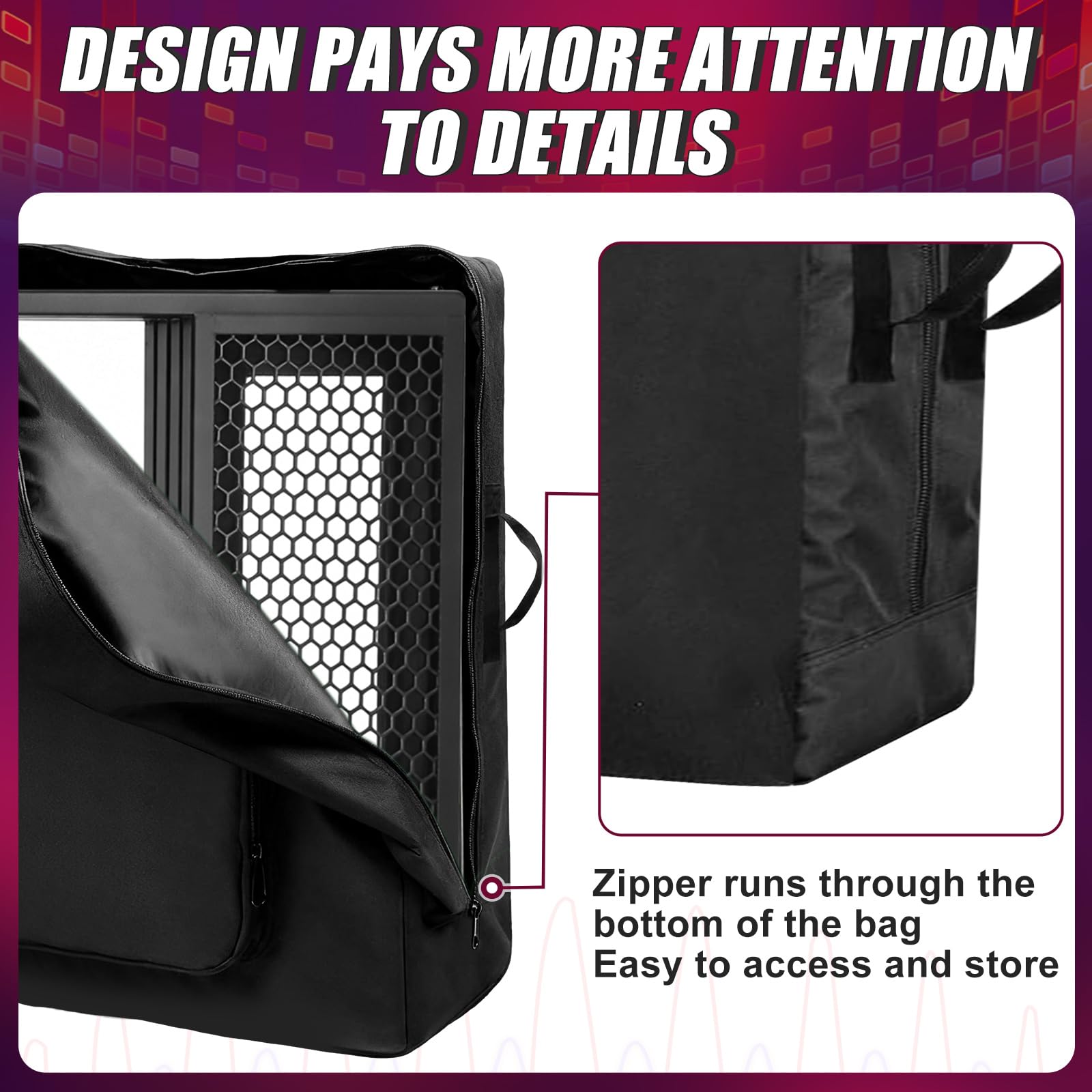 Heavy Duty Water-Resistant DJ Facade Booth Carrying Bag 48″Lx5.5″Wx23.6″H