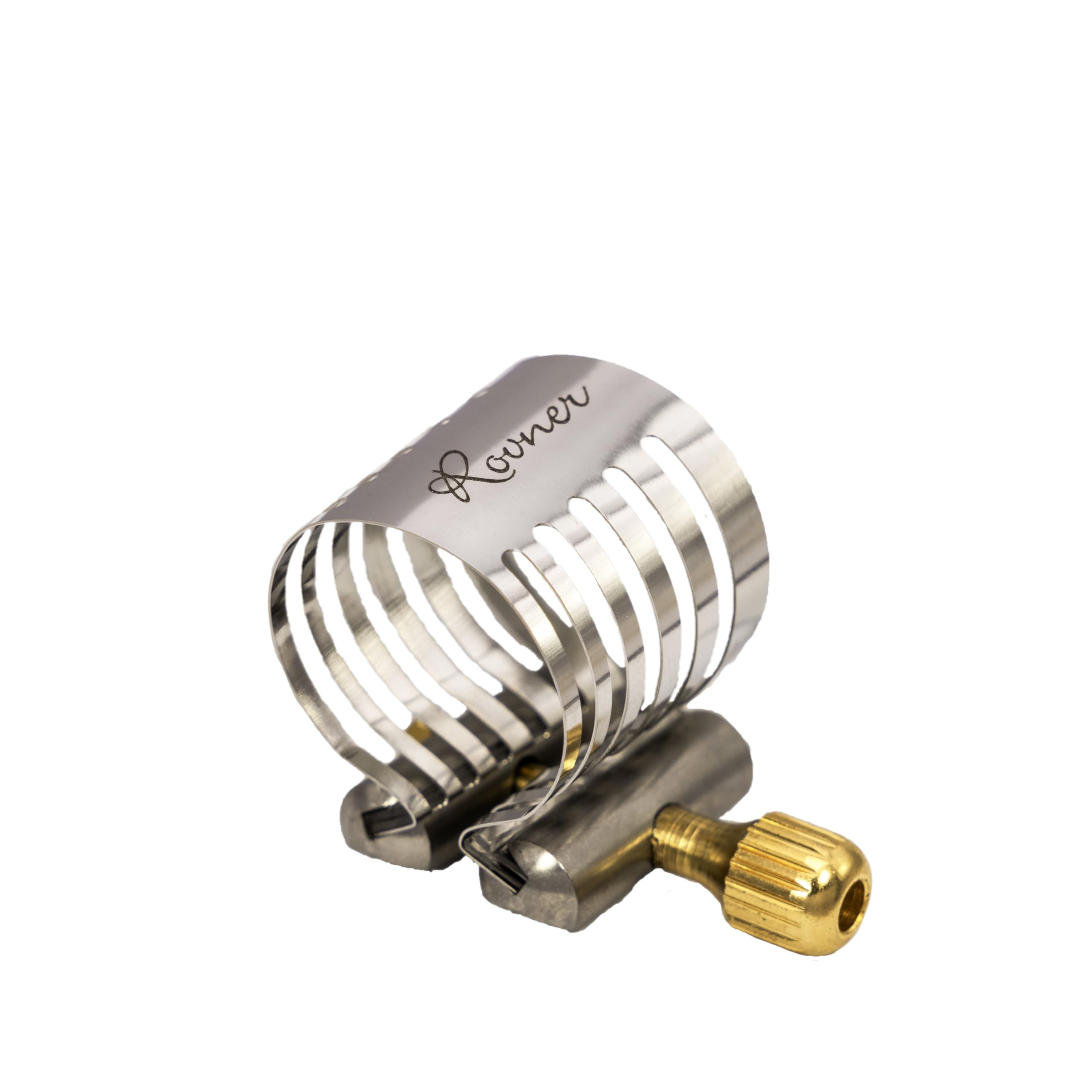 Rovner Ligature & Plastic Cap for Soprano Saxophone – Platinum Ligature for Hard Rubber Mouthpiece (P-1RVS)