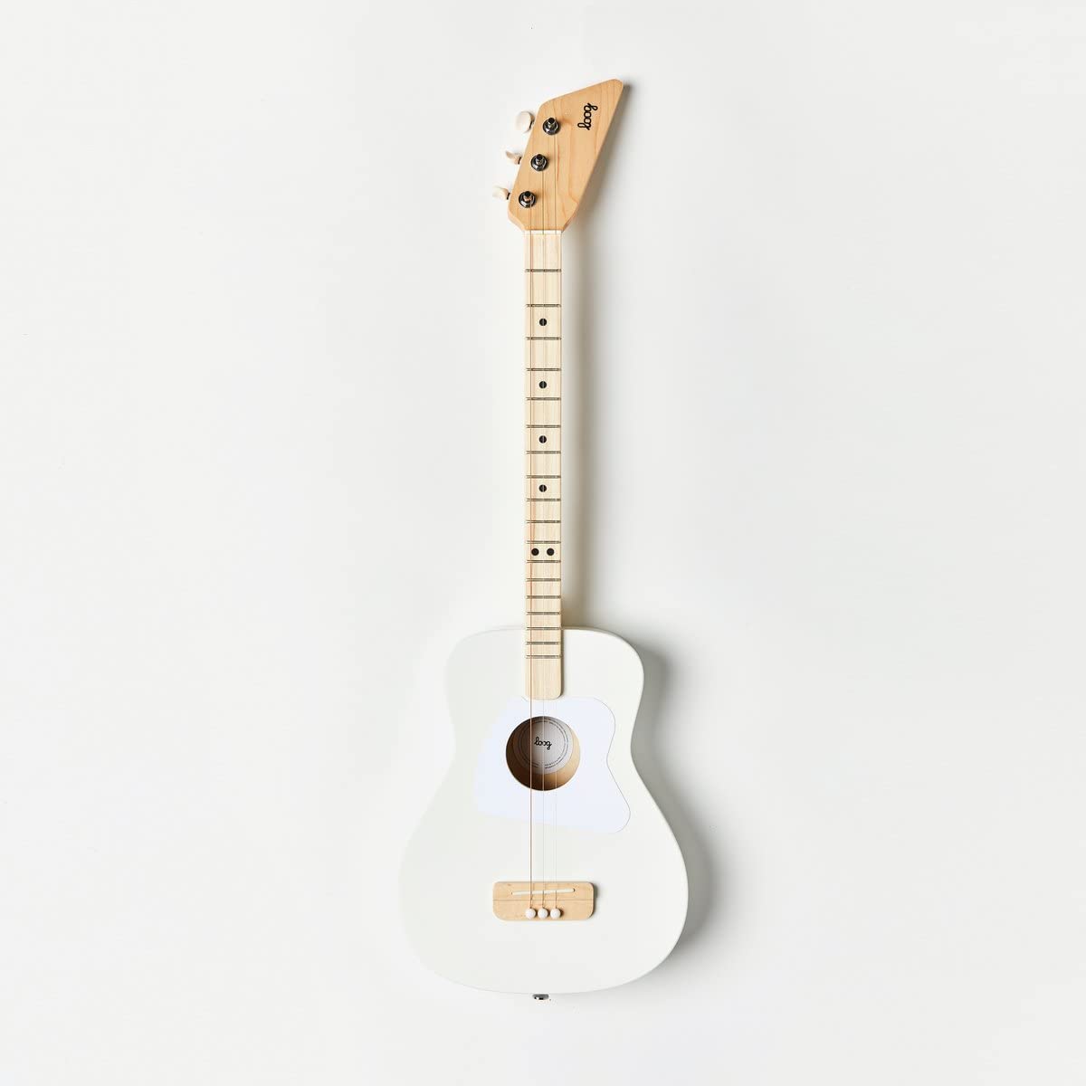 Loog Pro Acoustic kids Guitar 3-strings Ages 6+ Learning App and Lessons Included White