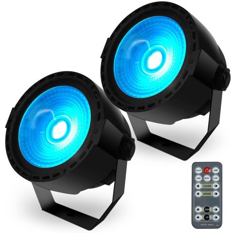 SHEHDS LED Par Stage Light 30W COB Wash Lights RGB 3in1-2 Pack