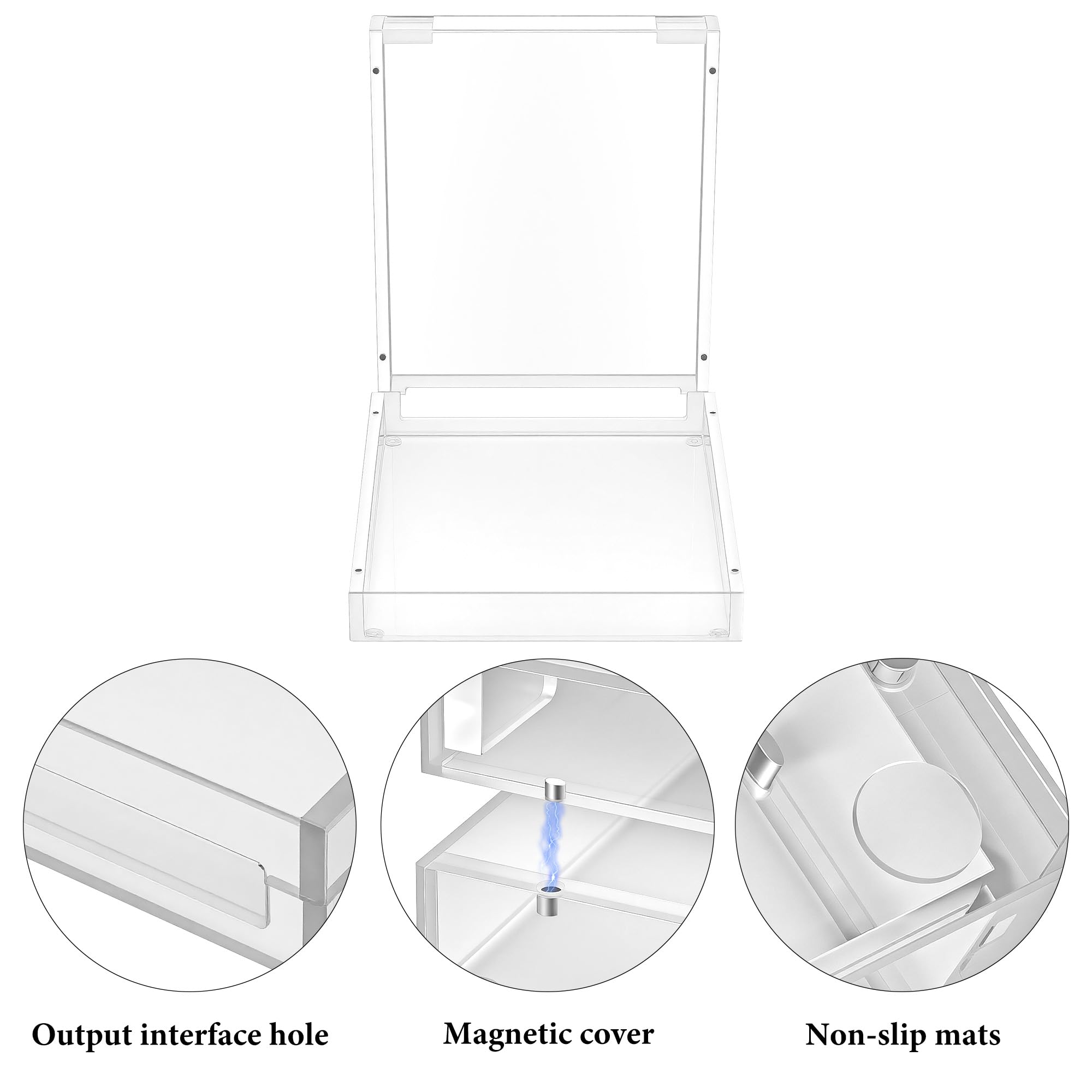 Geekria Audio Sampler Acrylic Protective Case/Dust cover, Compatible with Akai Professional MPC Sample Portable Groovebox, Magnetic Opening and Closing Design