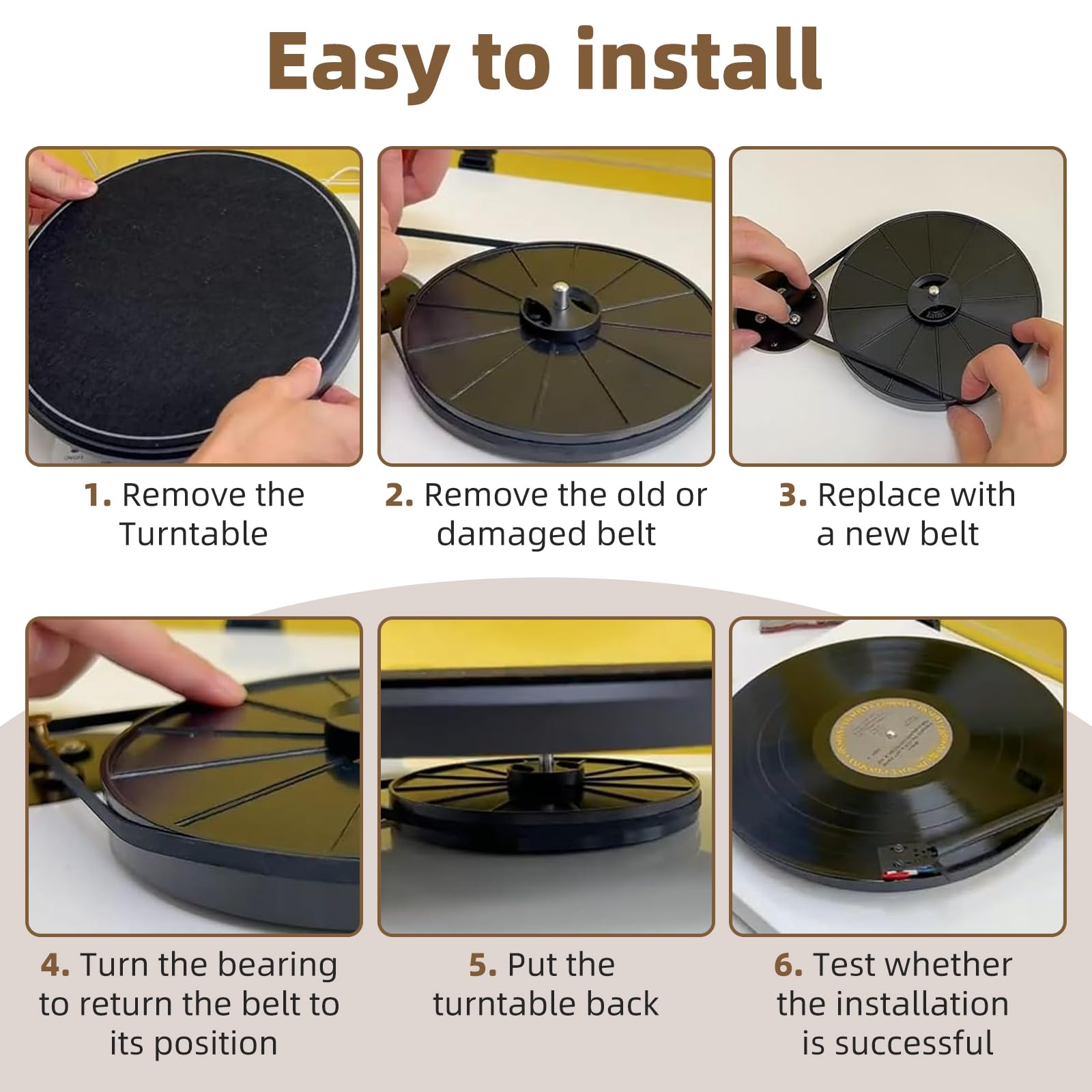 Turntable Belt for Audio-Technica AT-PL50 AT-LP60 Automatic Turntables