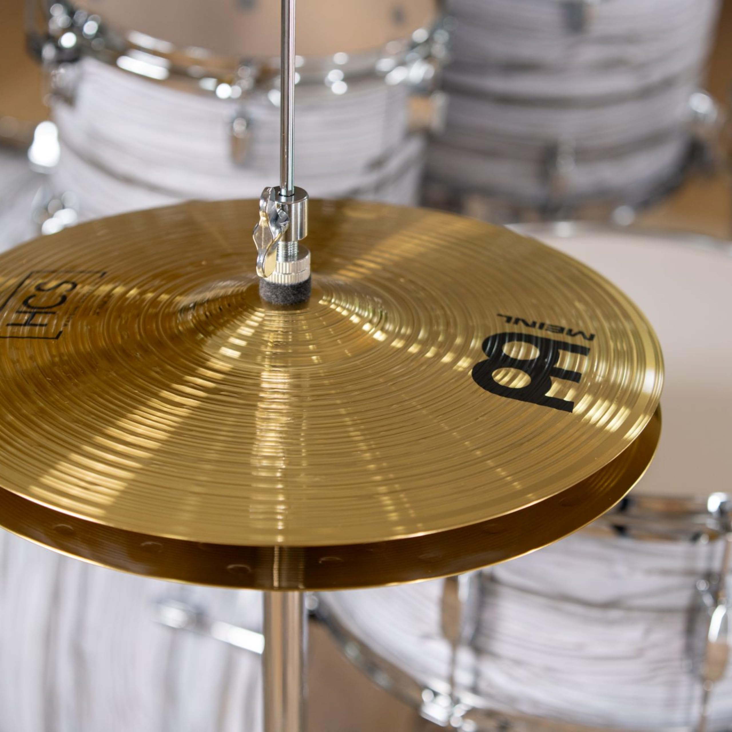 Meinl 14” Hihat (Hi Hat) Cymbal Pair – HCS Traditional Finish Brass for Drum Set, Made In Germany, 2-YEAR WARRANTY (HCS14H)