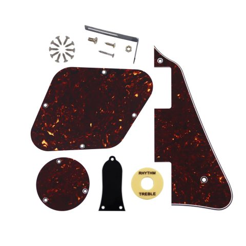 Phrilam Guitar Pickguard Set for Gibson Les Paul, Brown Tortoise