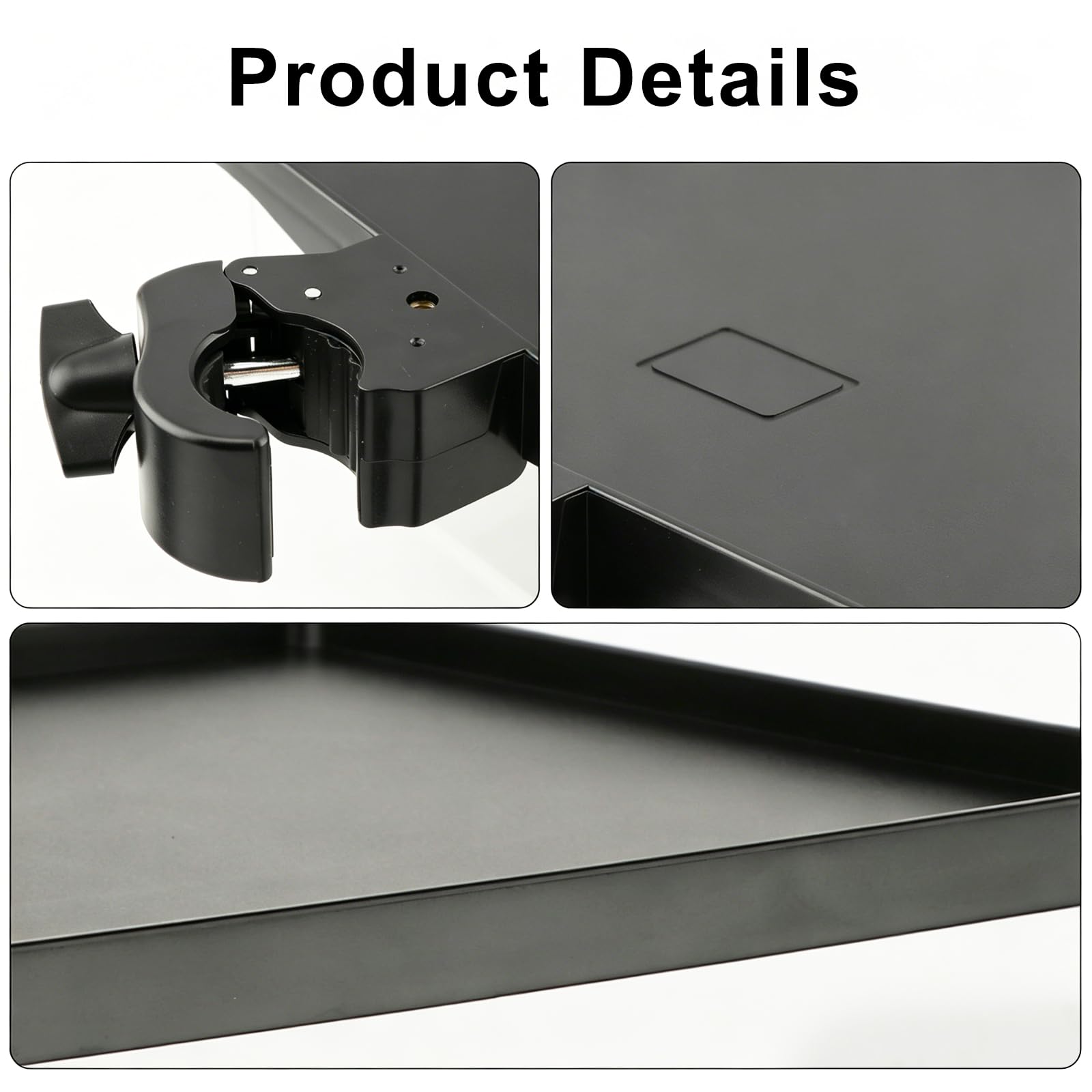 Mic Stand Tray, 11″ x 10.8″Large Microphone Stand Tray for Mixers & Gear