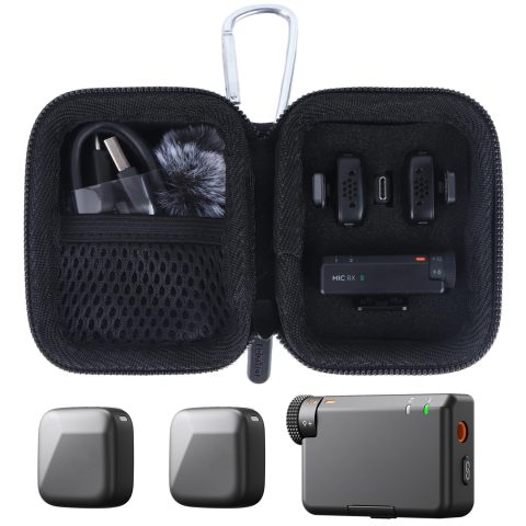 Lebakort Storage Case Compatible with DJI Mic Mini (2 TX + 1 RX) Wireless Lavalier Microphone (Storage Case for Mic)