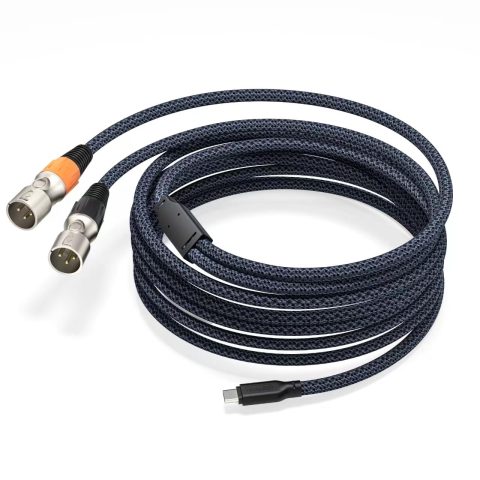 HUALEU 6.6Ft USB C to XLR Male Stereo Audio Cable for iPhone 15, 32Bit/384Khz Phone to Amplifier, Mobile Phone USB C Connection Active Speaker