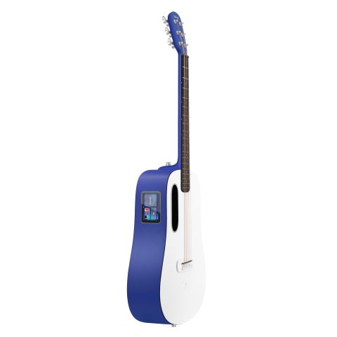 LAVA ME PLAY Smart Guitars,HILAVA 2.0 System Acoustic Electric Guitar,Right Handed 6 Steels String Acustica Guitarra For Adults & Teens & Beginner (36′, LITE BAG,Deep Blue & Frost White)
