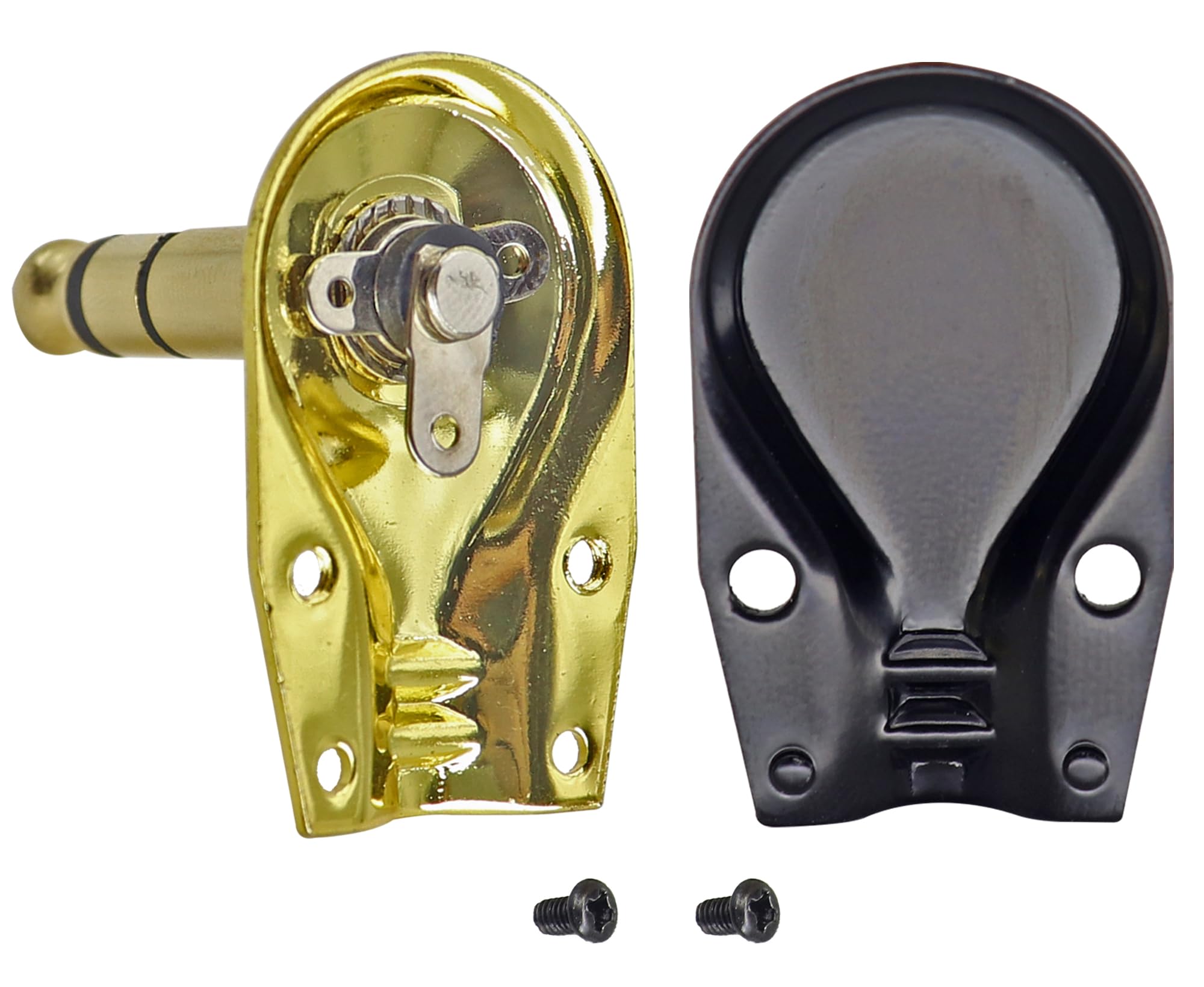 zdyCGTime DIY Right Angle 6.35MM 1/4″ Stereo Crab Shell Audio Plug, 90 Degree 1/4 inch Male TRS Pancake Style Plugs Connectors for Speaker,Bass,Amp,Microphone Electric Guitar Cable(4 Pack/3 Pole)