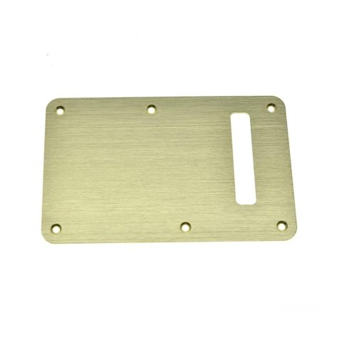 KAISH 6-Hole Metal Aluminum Anodized Modern Style ST/Strat Back Plate Tremolo Trem Cavity Cover for USA/Mexico Stratocaster/Strat Gold