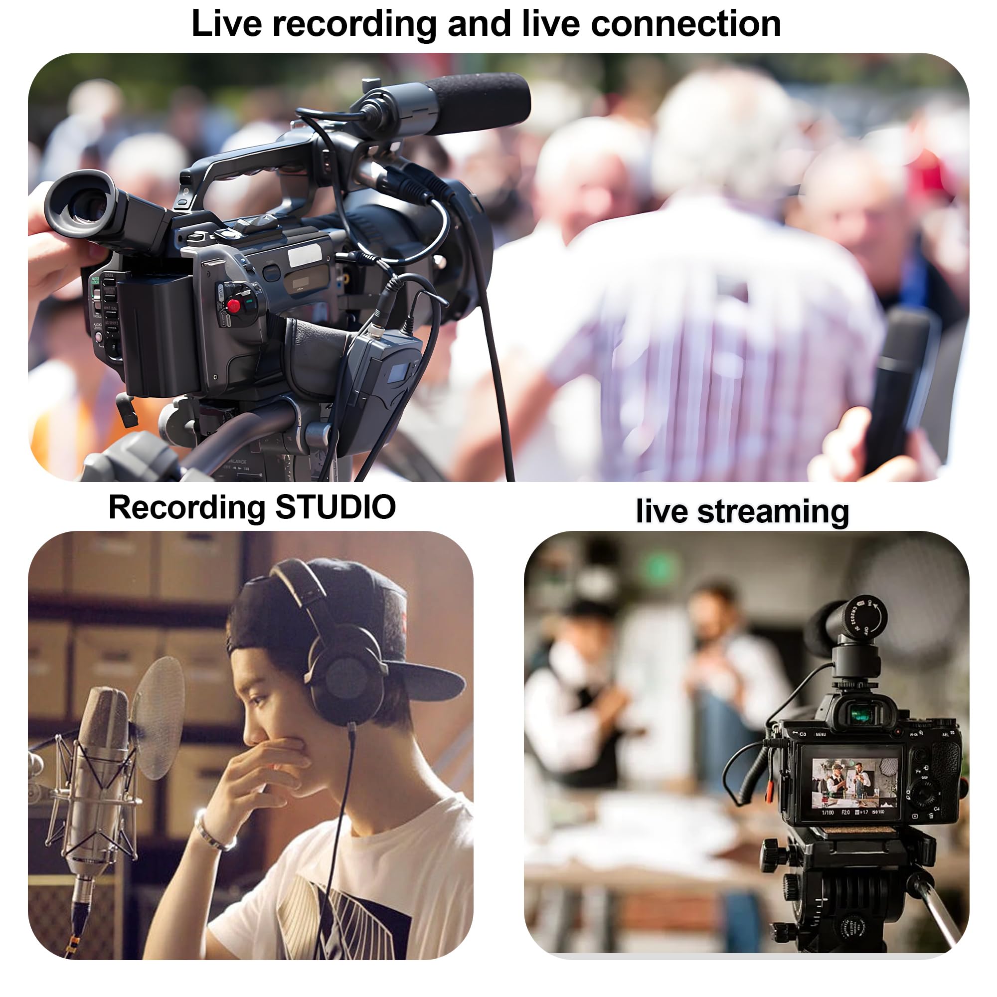 JSADZKJ Mini XLR to 3.5mm Stereo Audio Cable Right Angle 1/8″ TRS Plug to 4-pin Mini XLR Female Microphone Cable Coiled Mini XLR to 3.5mm Cable for DSLR Cameras,Microphones 1.64Ft (4-pin Mini XLR)