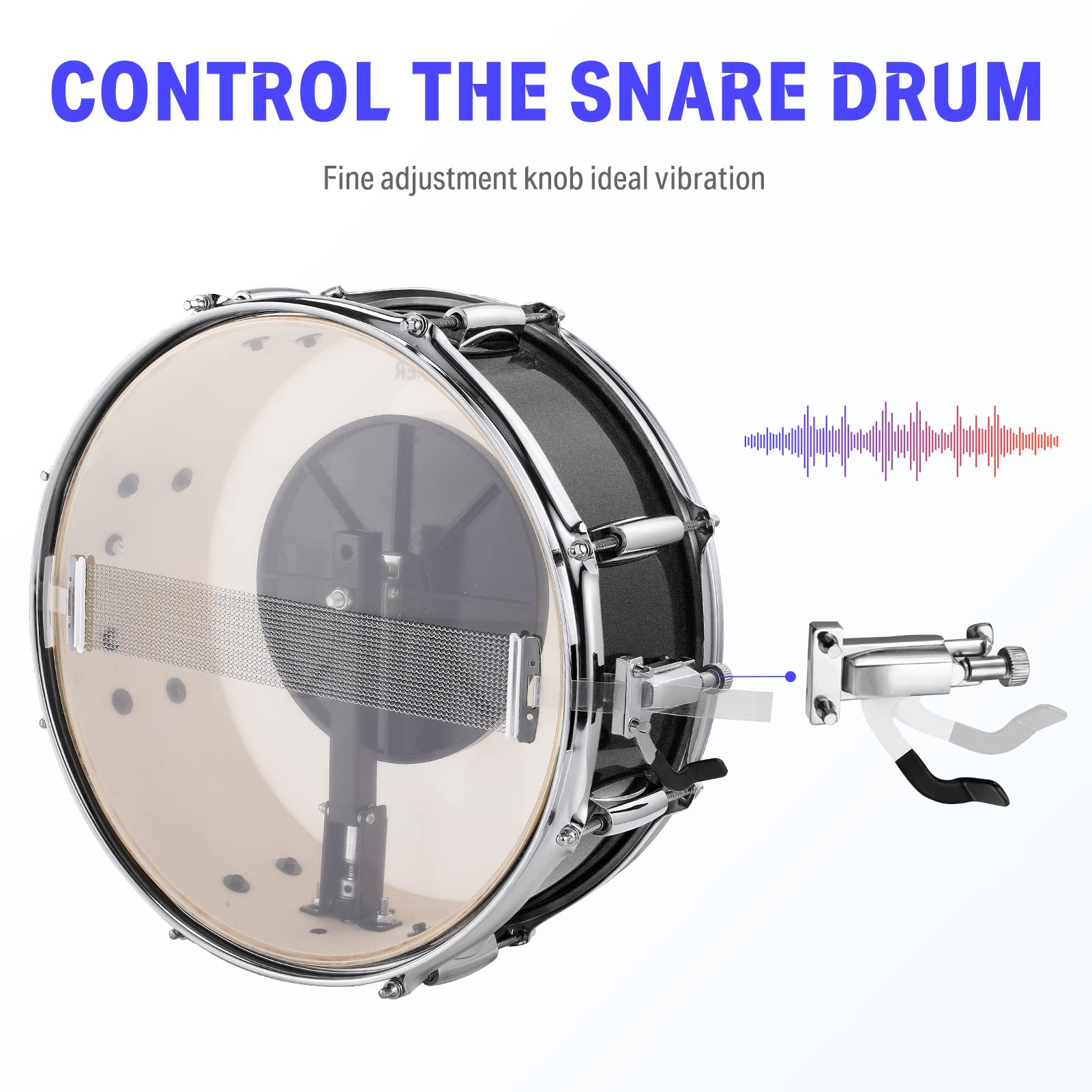 Donner Drum Set Adult 5-Piece with Practice Mute Pad, 22 inch Full-Size Acoustic Drum Kit Transparent Acrylic high-end, Red-DDS-1000p