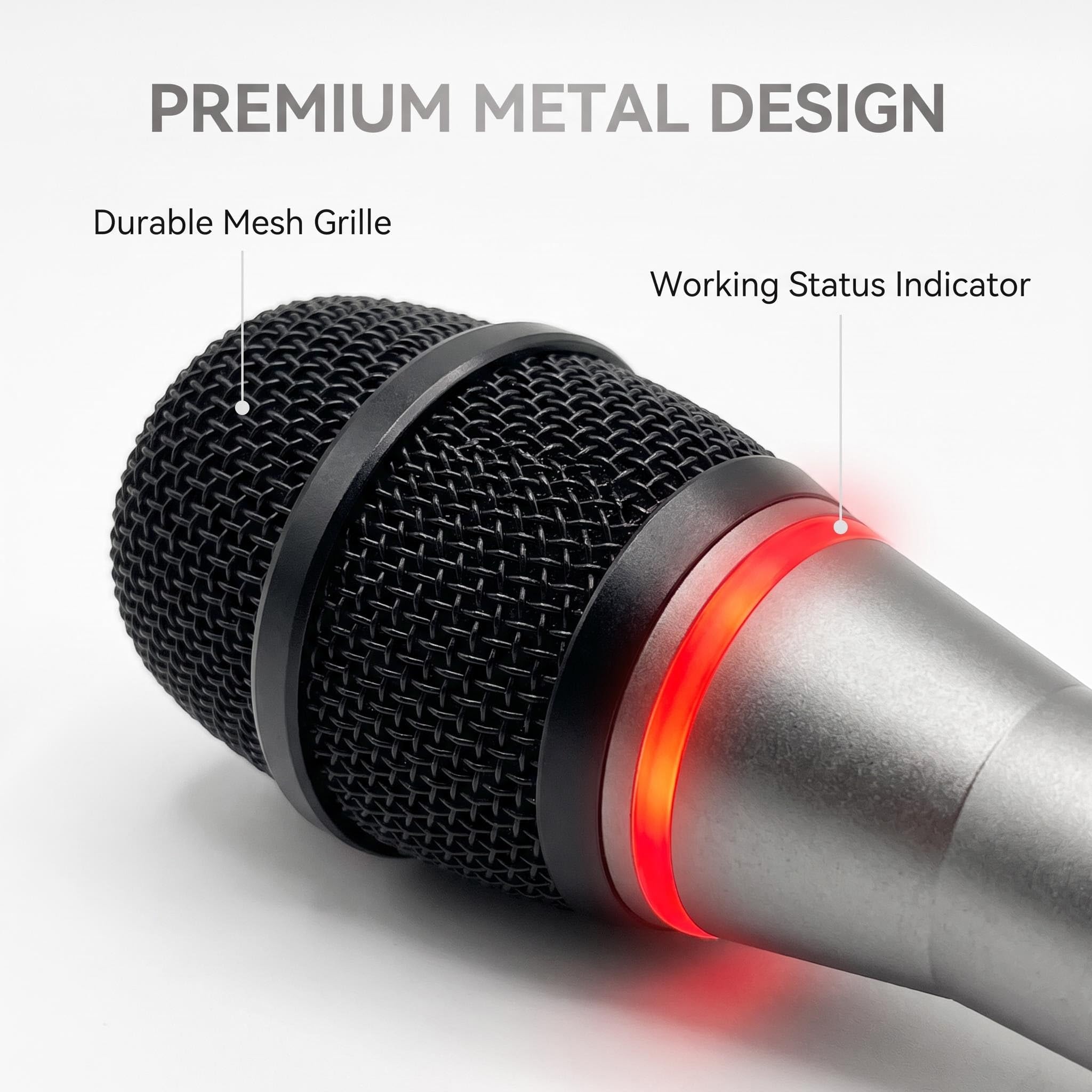 micfuns Professional Upgrade Dynamic Microphone for DJ Mixer Dedicated Disc Shouting with LED Light (Led dj mic)