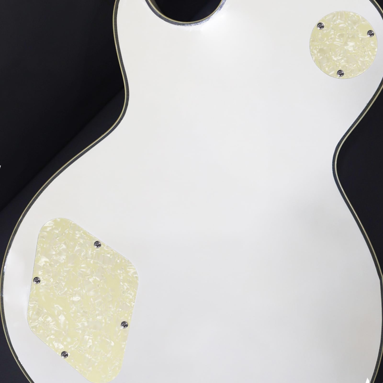 Phrilam Electric Guitar Pickguard Set for Gibson Les Paul, Aged Pearl 4Ply
