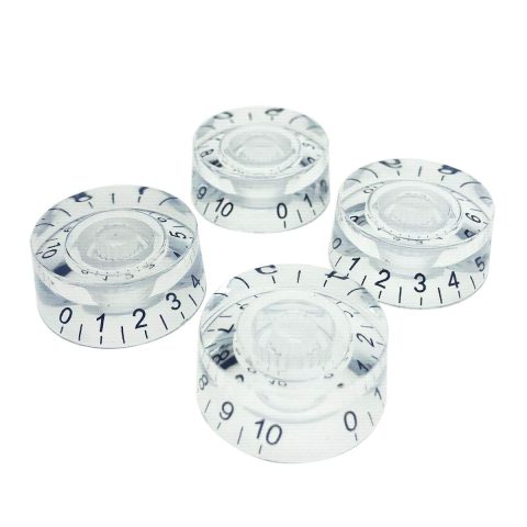 Dopro 4pcs Clear Guitar Speed Dial Knobs Control Knob fits LP Guitar
