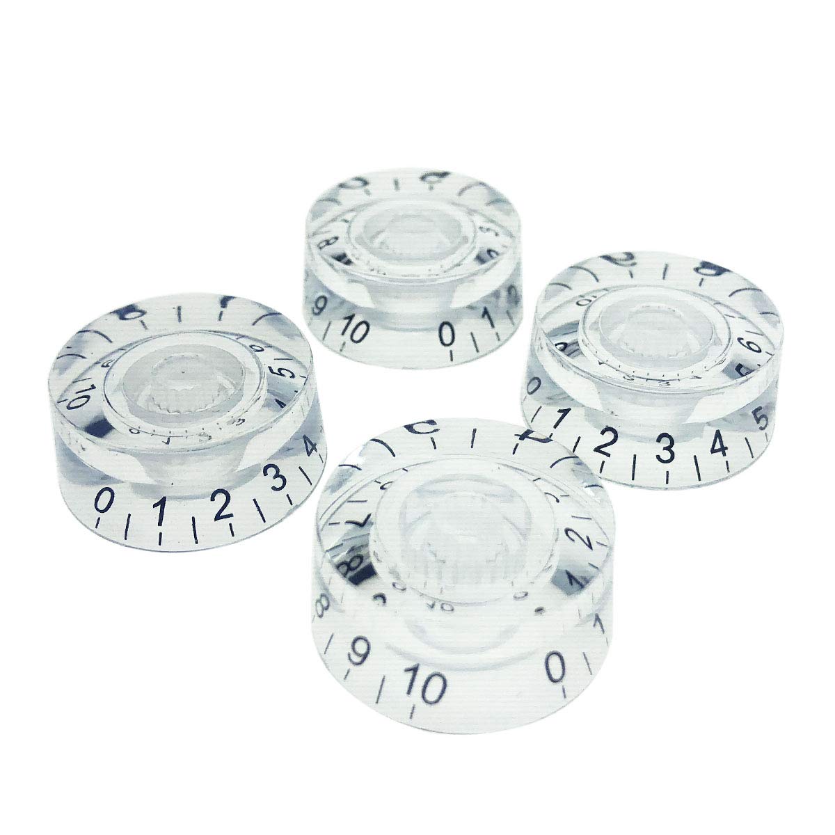 Dopro 4pcs Clear Guitar Speed Dial Knobs Control Knob fits LP Guitar