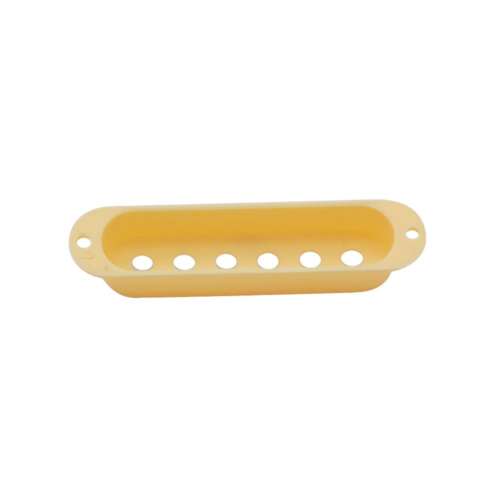 FLEOR Cream Plastic 50/50/52mm Single Coil Pickup Cover 2T1V Tone Volume Control Knobs Switch Tip Bar Tip Set