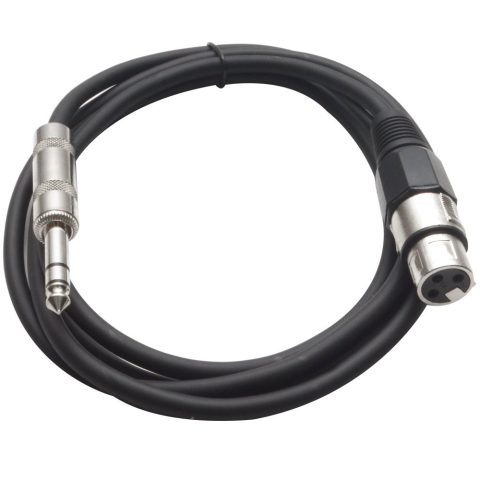 Seismic Audio – SATRXL-F6 – Black 6′ XLR Female to 1/4″ TRS Patch Cable