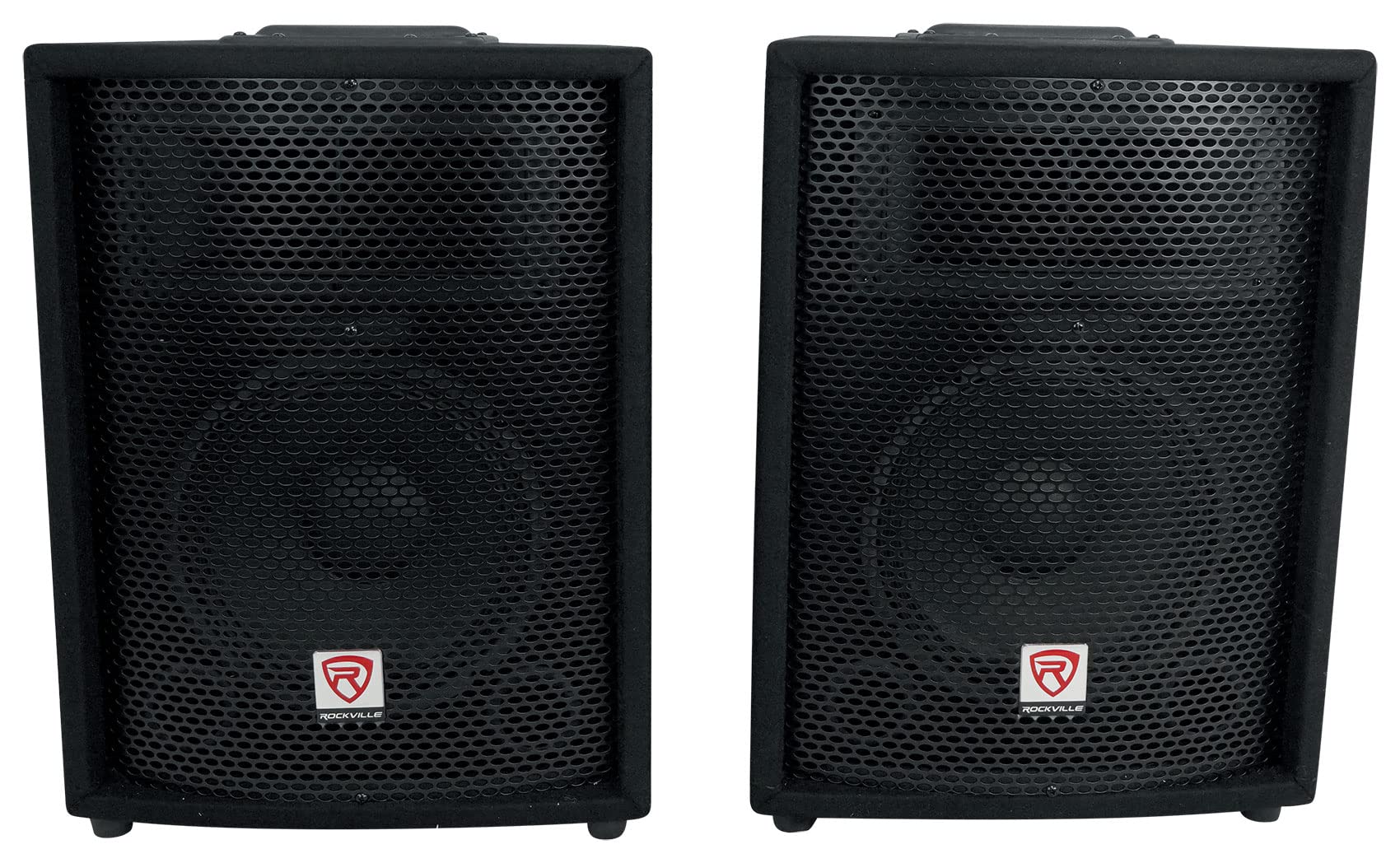 Rockville RPG2X10 10″ PA Speaker Pair with Mixer and 2 UHF Wireless Mics