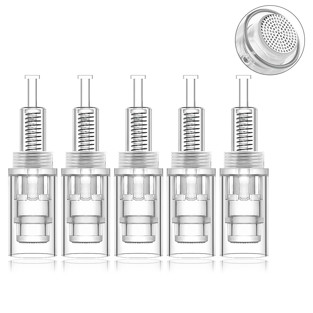 5pcs Screw Slot Round Nano Microneedle Cartridge for Microneedling Pen