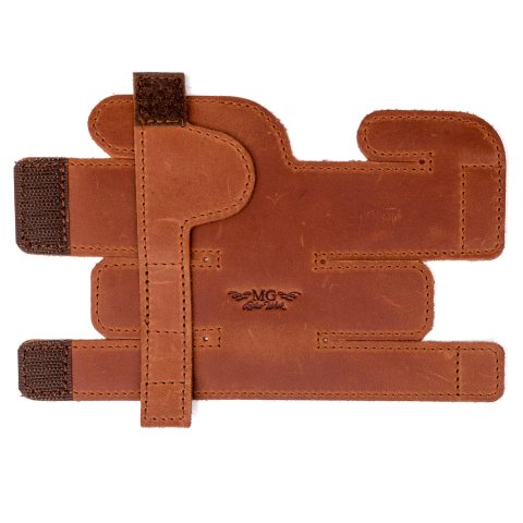 Trumpet Valve Guard XL Genuine Leather Protection Trumpet Valve Cover Valve Wrap (Light Brown)
