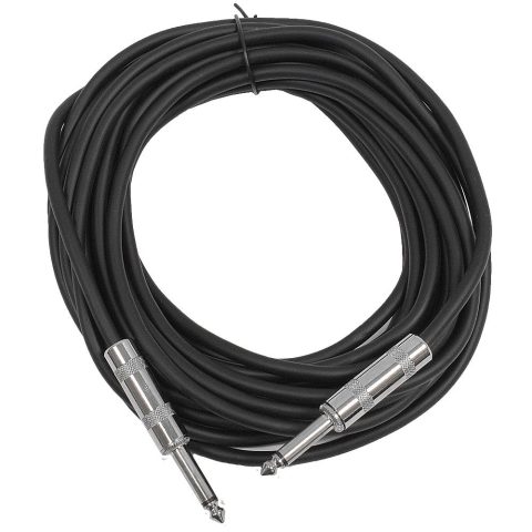 Seismic Audio – SASTSX-25 – 25 Foot TS 1/4″ Guitar, Instrument, or Patch Cable Black