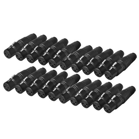eoere 20 PCS 3-Pin XLR Female Plugs Connector for DMX Audio Snake Cables