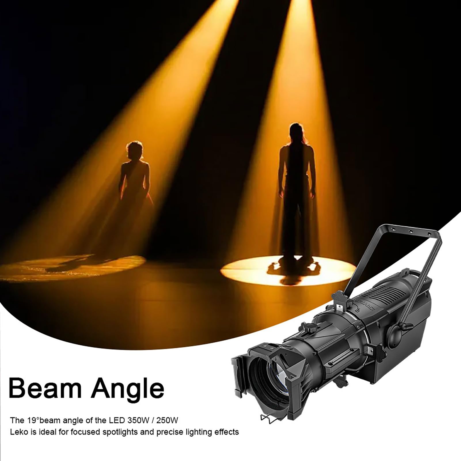 SHEHDS LEKO Profile Stage Spotlights LED 250W Cool White+Warm White