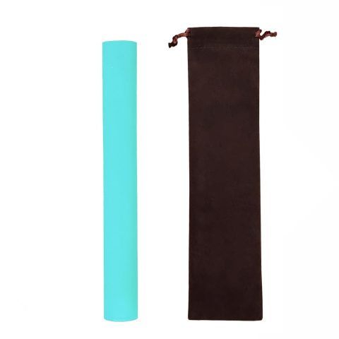 UPCEED Singing Bowl Mallet Hollow Acrylic Silicone Rubber Striker Mallet for Playing Quartz Crystal Singing Bowls with Bundle Pocket(Blue)