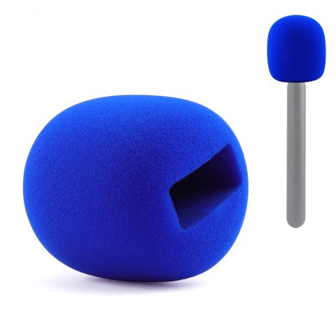 JCMOYUTY Windscreen for DJI/Rode/Hollyland Wireless Microphone Handheld Handle Blue Stand Windshield