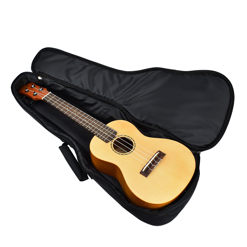 CLOUDMUSIC Ukulele Case Gig Bag, Tenor 26″ Black