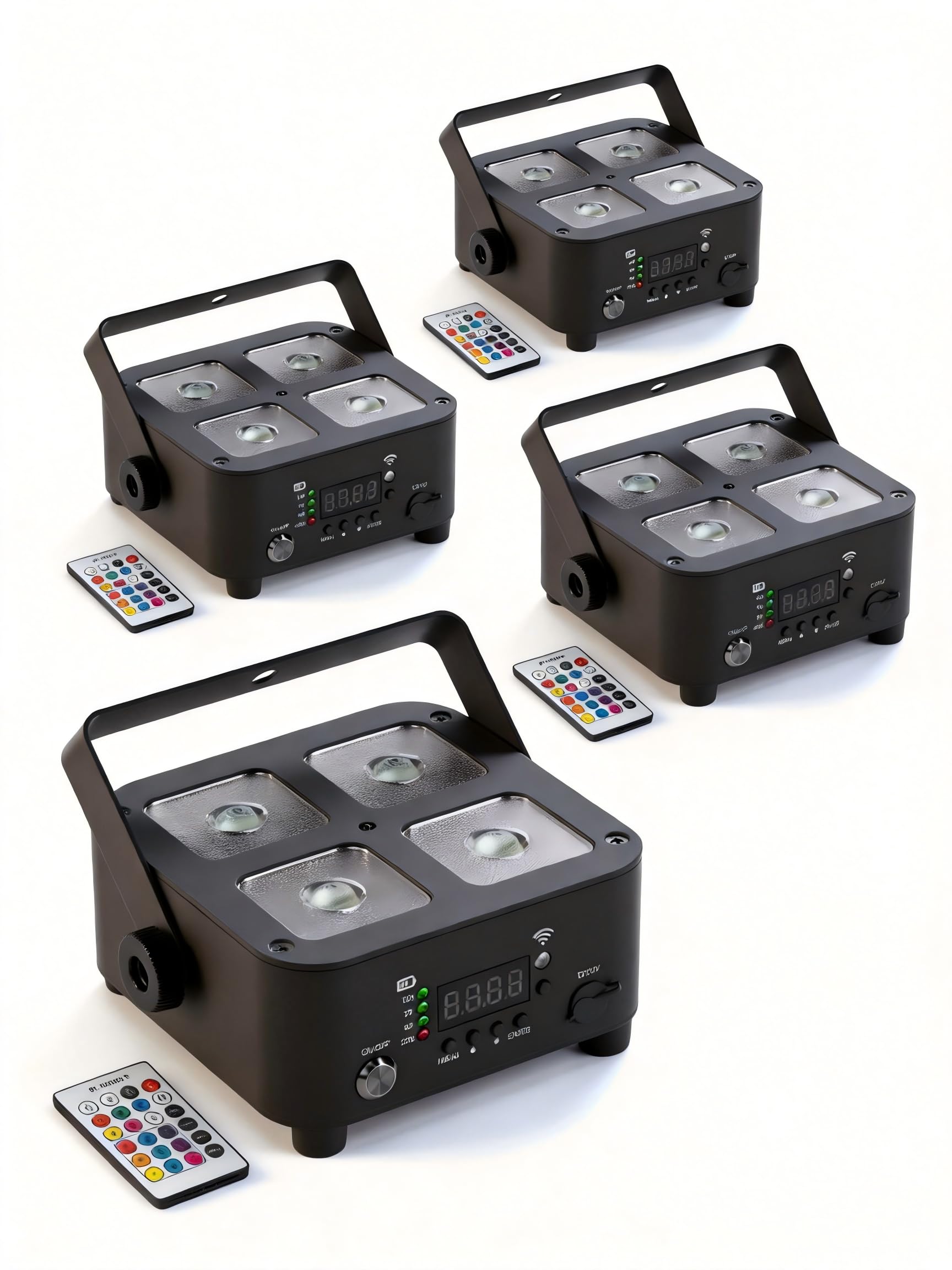 40W Wireless Rechargeable Stage Lights, 5200mAh Battery Powered Uplights