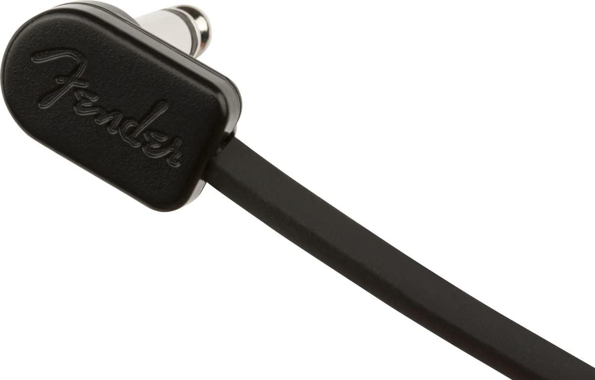 Fender Blockchain Patch Cable Kit, Guitar Cable, Stocking Stuffers, Guitar Accessories, Angle/Angle, Black, Extra Small, 6 Pieces