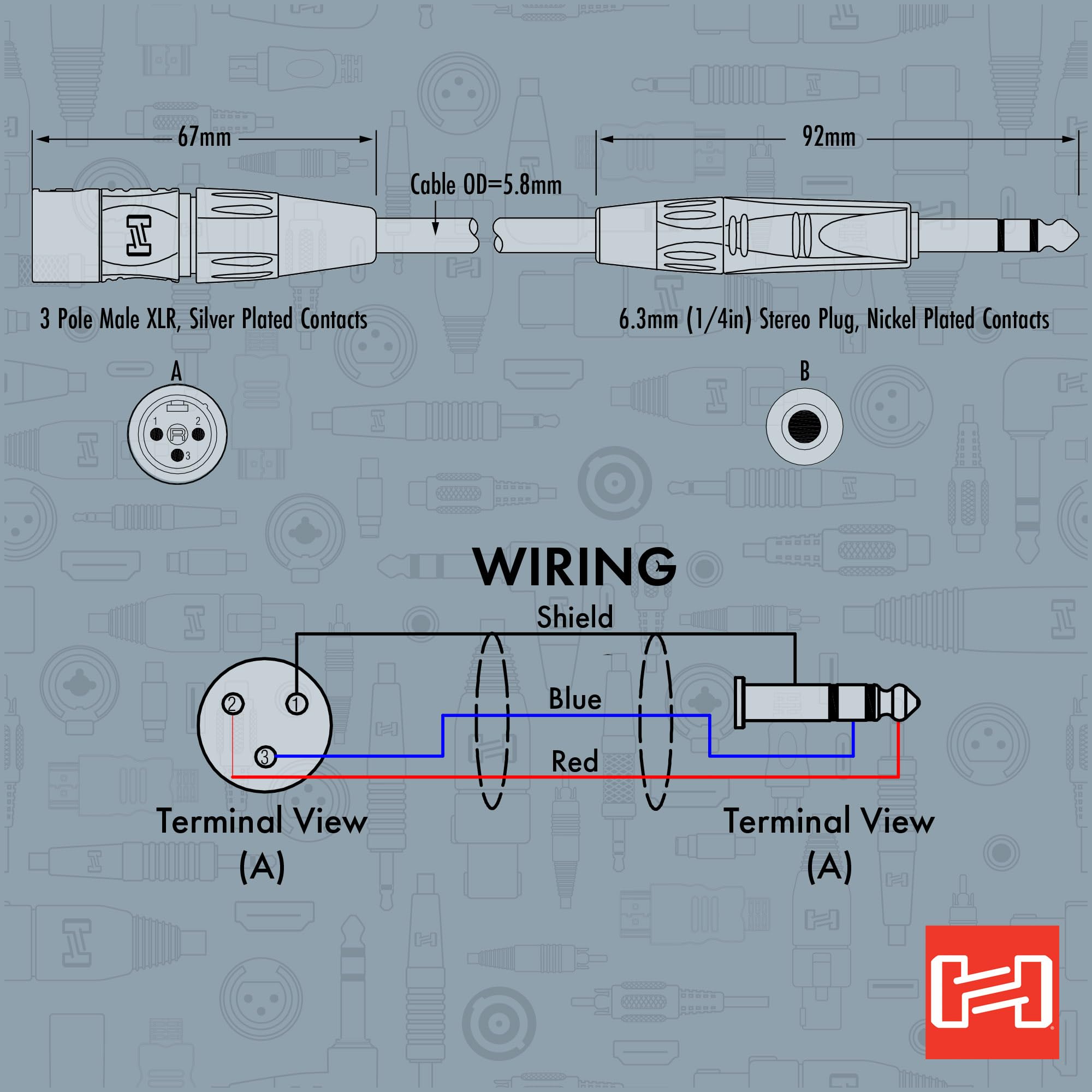 Hosa HSX-020 Pro Cable – 20 Feet