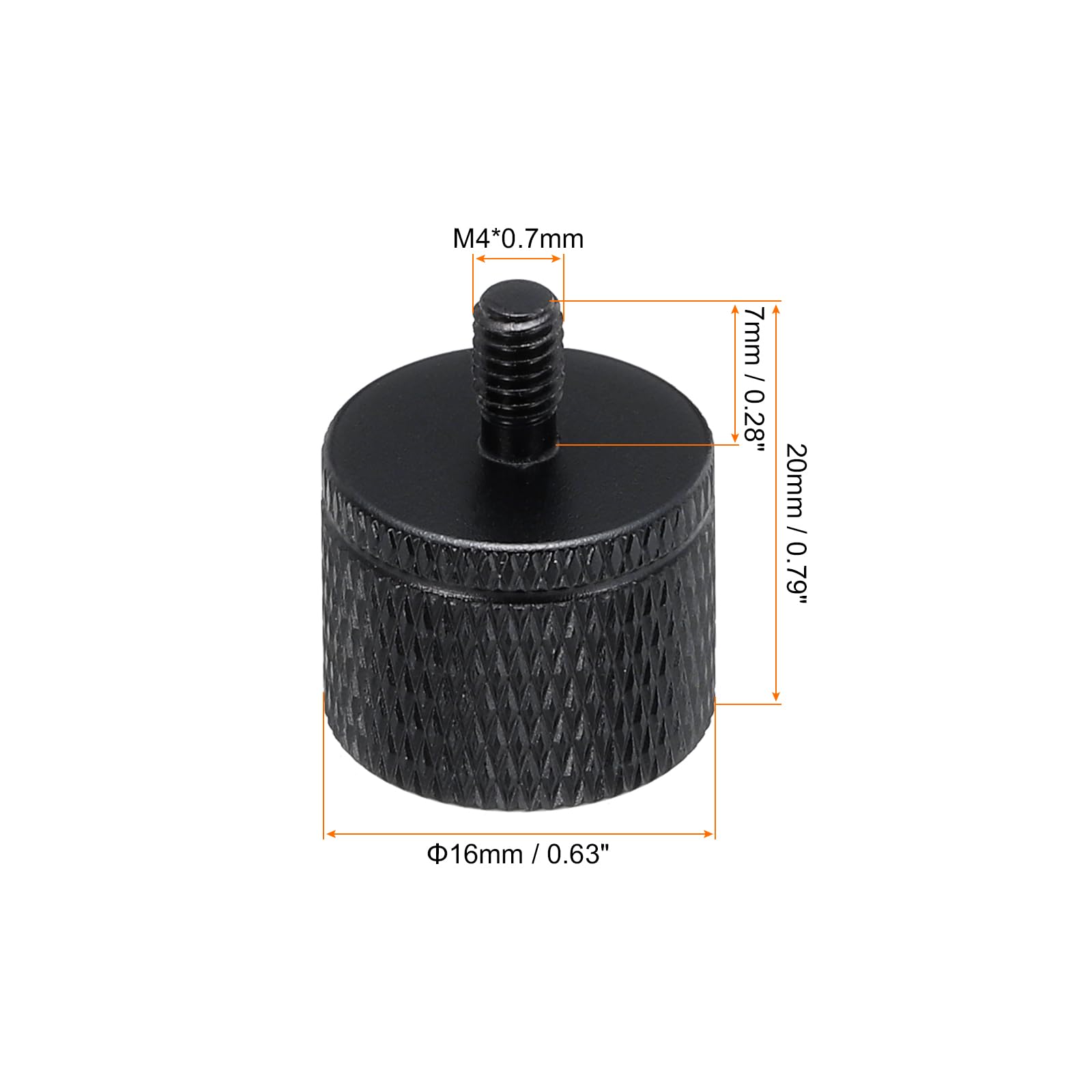 MECCANIXITY 5Pcs Mic Stand Adapter 1/4 Female to M4 Male Thread Screw Adapter Aluminum Alloy for Microphone Tripod Stand Mount, Black