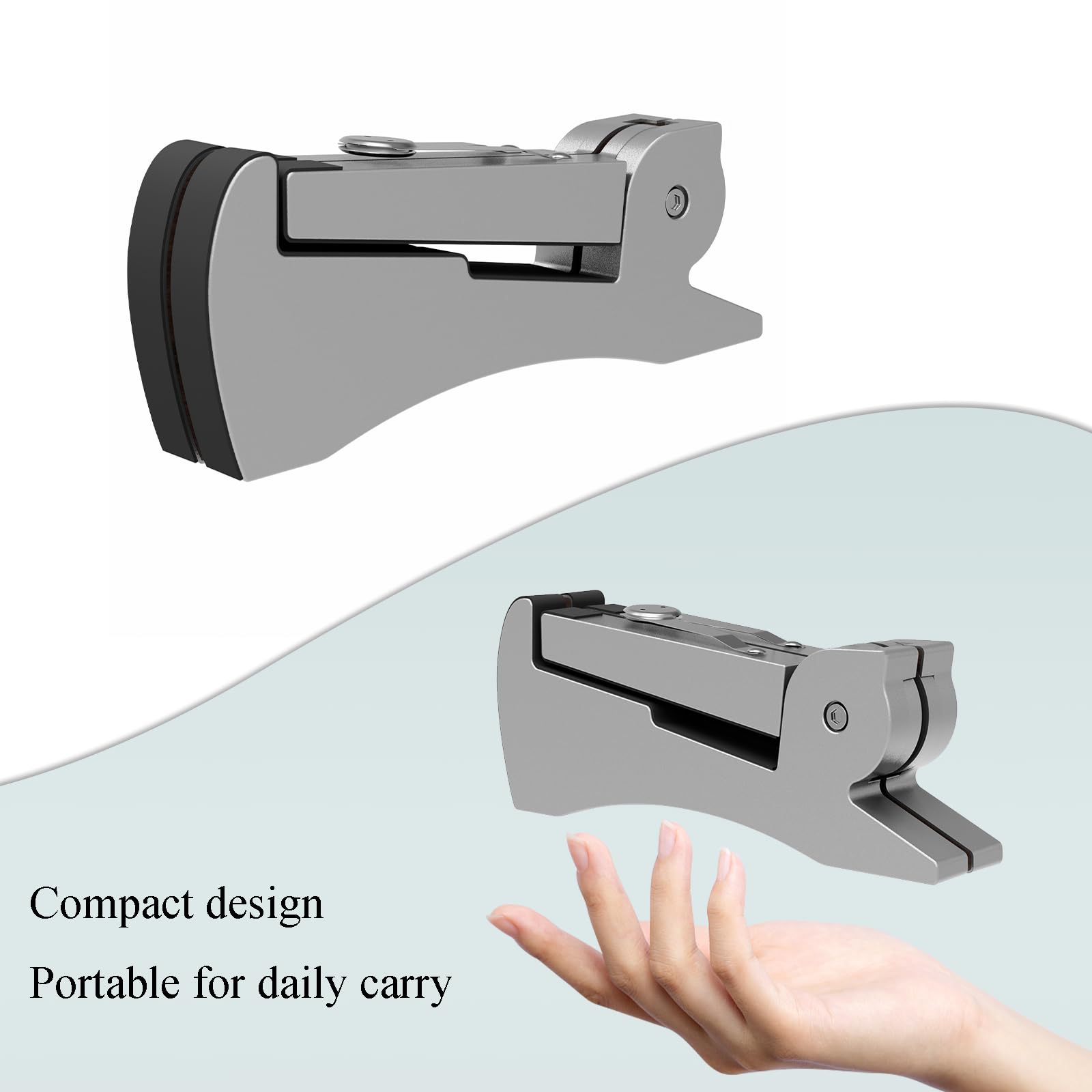 DIDA Portable Travel Guitar Stand, Lightweight Stable A- Frame Plastic Guitar Stand Holder for Acoustic, Electric Guitars, Ukulele, Foldable Guitar Stand Floor, Single Guitar Holder (Silver)