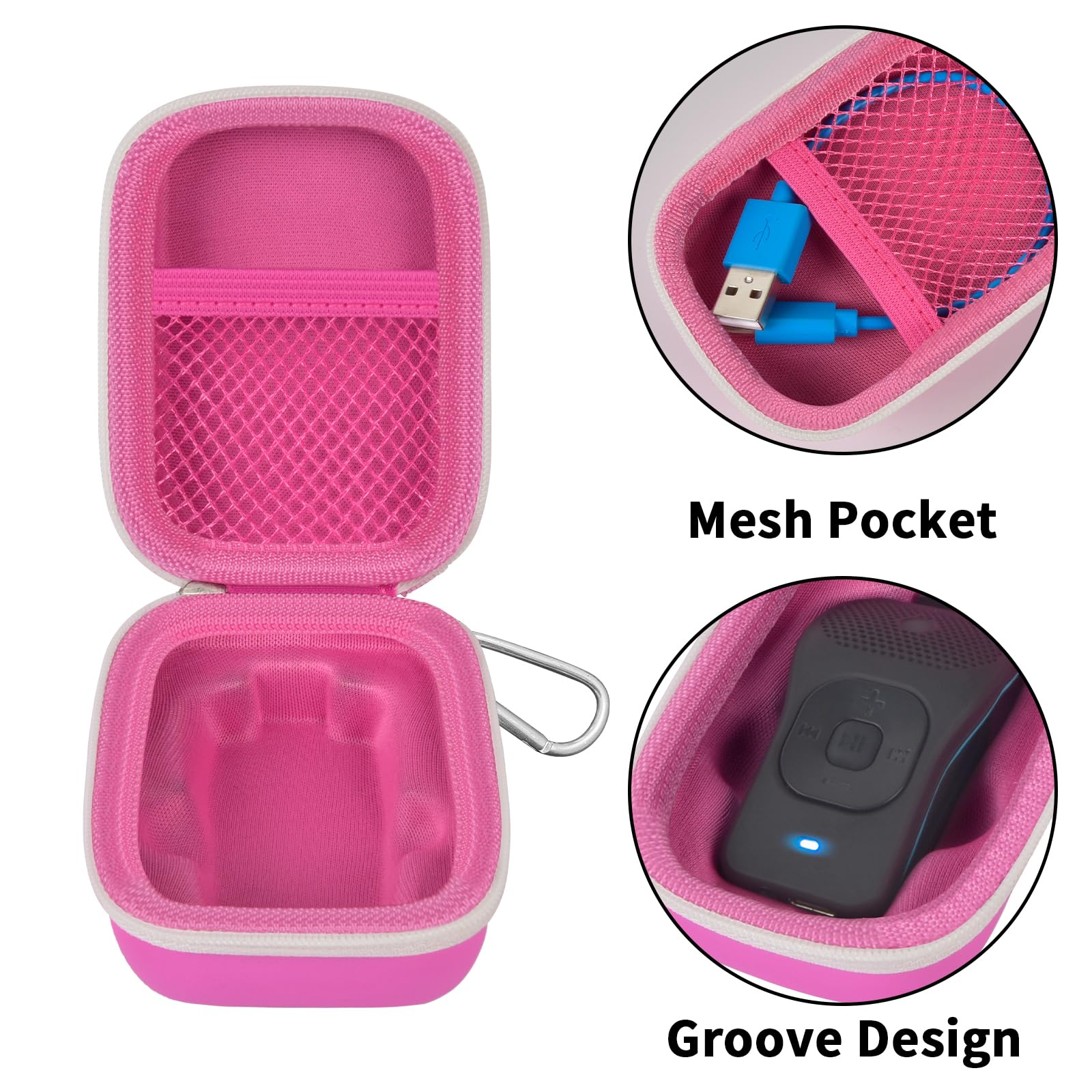 ANKHOH Carrying Travel Case for Noxgear 39g Wearable Bluetooth Clip Speaker
