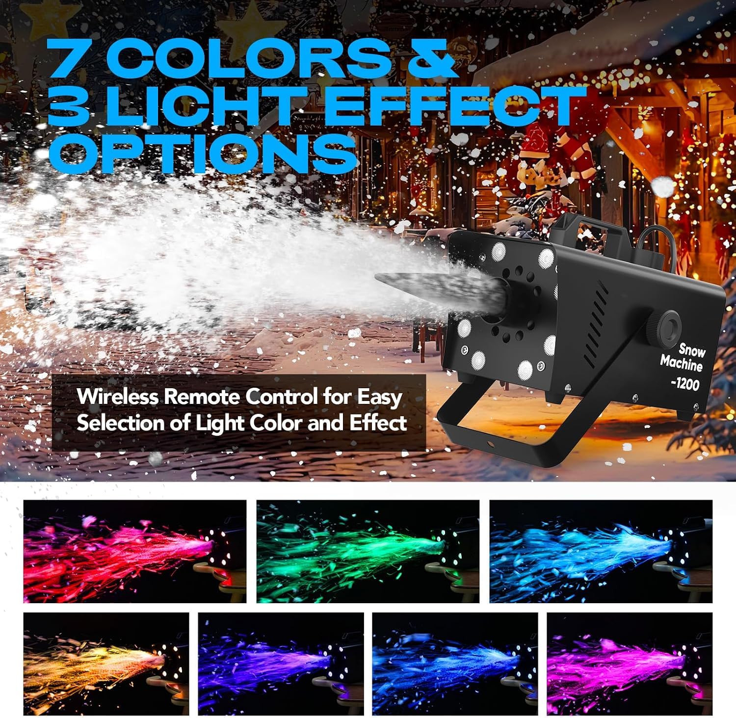UPGREY 1200W Snow Machine for Outdoors and Indoors