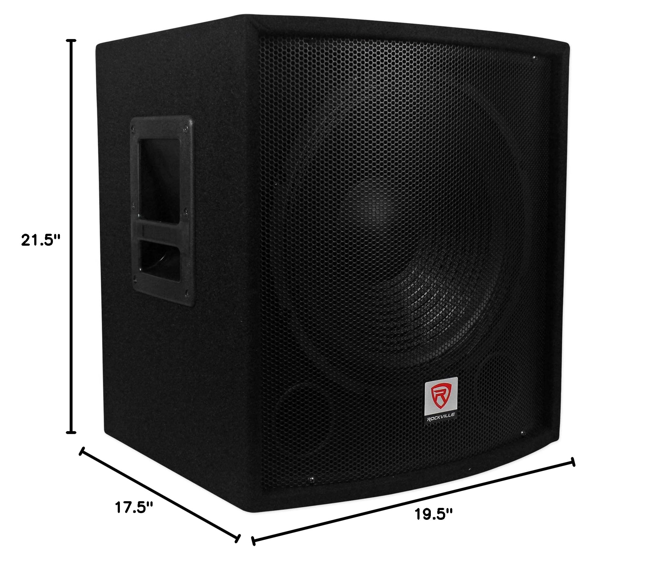 Rockville SBG1158 15″ Passive Pro DJ Subwoofer, 8 Ohm, MDF, Pole Mount