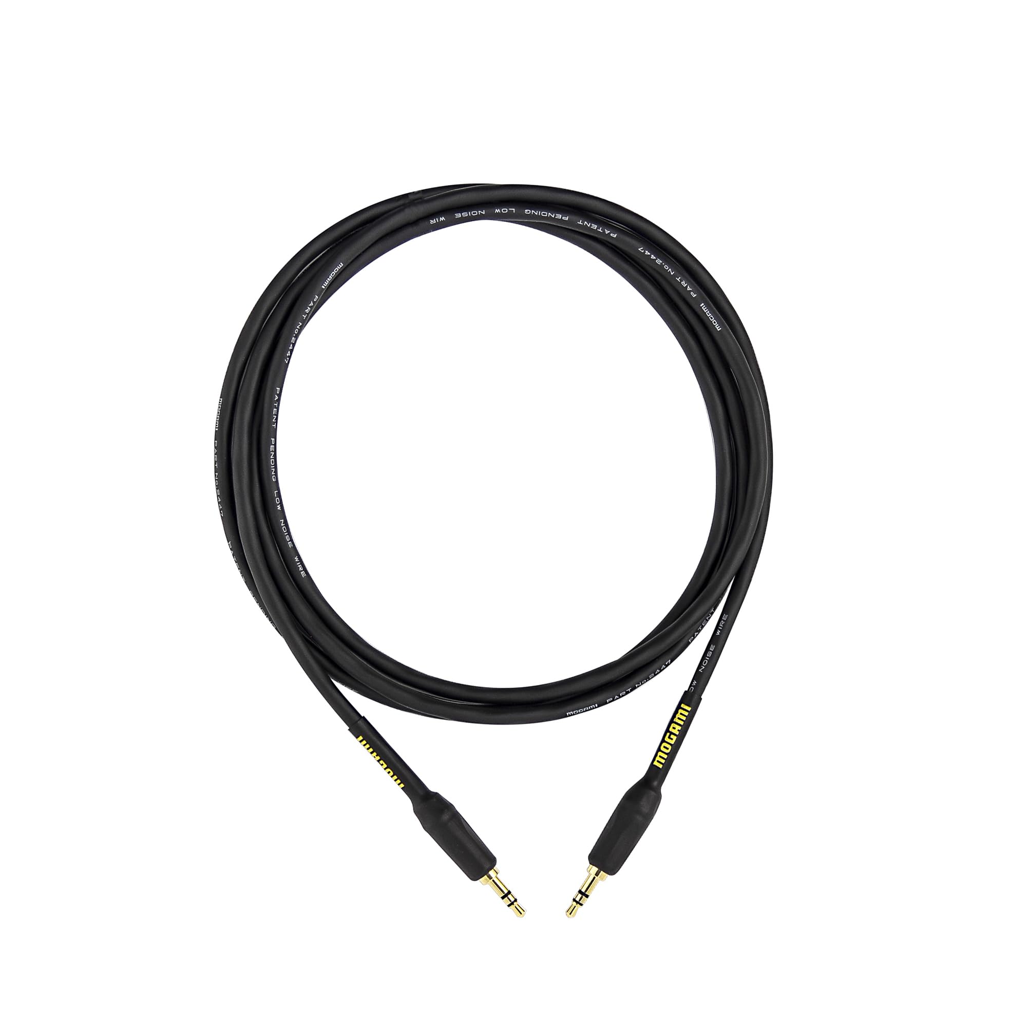 Mogami GOLD 3.5-3.5-20 Stereo Audio Patch Cable, 3.5mm TRS Male Plugs, Gold Contacts, Straight Connectors, 20 Foot