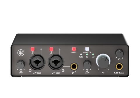 Yamaha 2-in/2-out USB-C Audio Interface with 24-bit/192kHz Support, 2 Combo Inputs, Direct Monitoring, Loopback Function, and Steinberg Software Suite, Black UR22MK3 B