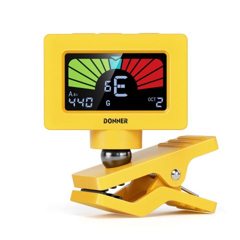 Donner Guitar Tuner Clip on Magnetic Tuner DT-10, Yellow