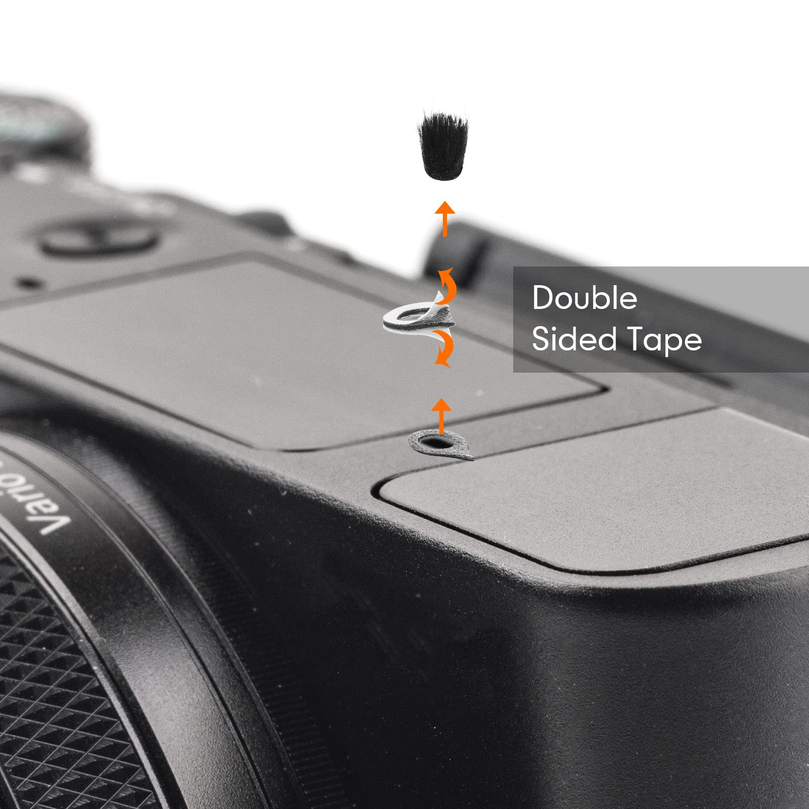 Nezyo 10 Pcs Camera Mic Windscreen Wind Muff Built in Microphone Camera Muff Compatible with DSLRs Outdoor Windshield and 20 Pcs Sticker, Black, 0.24 x 0.24 Inch