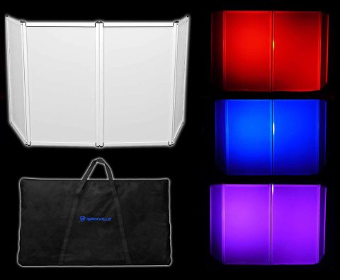Rockville RFAAW 112 x 48″ DJ Event Facade, White Lightweight Aluminum Frame