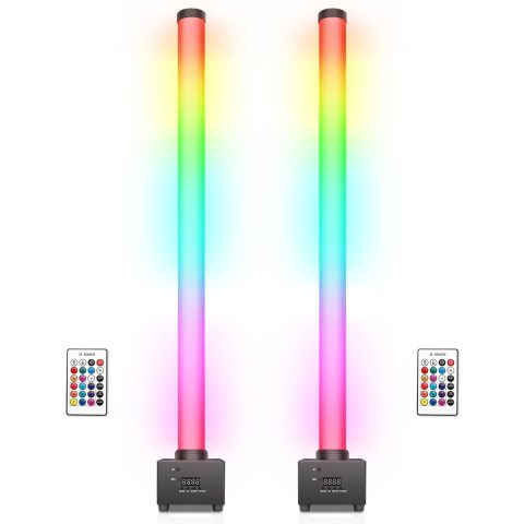 OPPSK LED Stage Light Bar: 360° Full Coverage Lighting – 60W 120LED RGB Pixel Tube – Remote DMX Control – Great for DJ Party Live Show Band Club Event